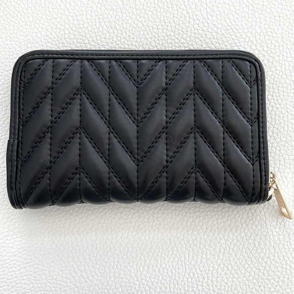 Host Pick 🌟 ASOS Claudia Canova Black Zip Around Quilted Wallet NWT - Picture 6 of 9